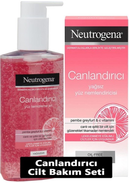 Canlandırıcı Pembe Greyfurt Özlü Yüz Temizleme Jeli 200 ml + Yağsız Nemlendirici 50 ml Neutra