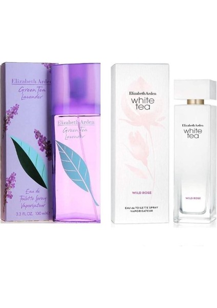 Elizabeth Arden Green Tea Lavender 100ML+ White Tea Wild Rose Edt Kadn Parfüm 100ML 2li Set