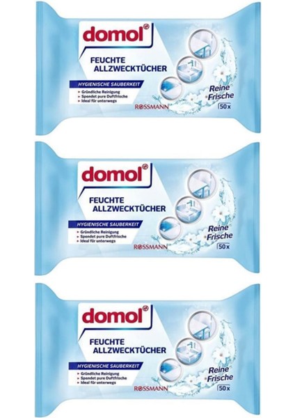 3'lü Domol Islak Temizlik Bezi Çok Amaçlı Ferahlık 769893396784