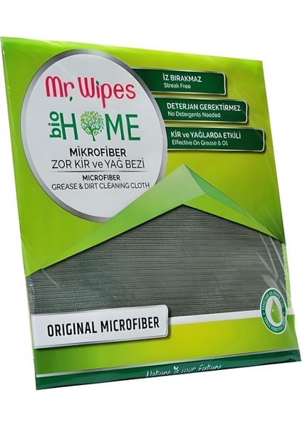 - Mr Wipes Mikrofiber Zor Kir ve Yağ Için Temizleme Bezi (40CM*40CM
