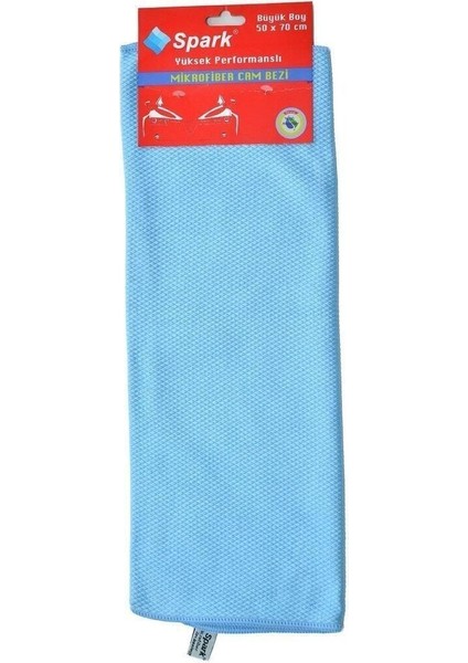 (3 Adet) Spark 2311 Mikrofiber Oto Kurulama ve Cam Temizlik Bezi 50X70 Cm. Mavi - Yeşil - gr