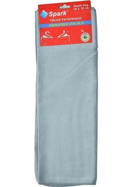 (3 Adet) Spark 2311 Mikrofiber Oto Kurulama ve Cam Temizlik Bezi 50X70 Cm. Mavi - Yeşil - gr
