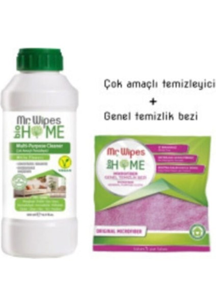 Çok Amaçlı Temizleyici 1000 ml + Bio Home Genel Temizlik Bezi Fa