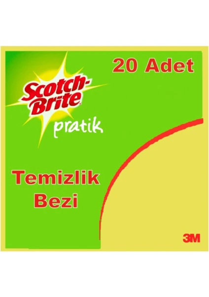 Scotch Brite Sarı Temizlik Bezi 20'l