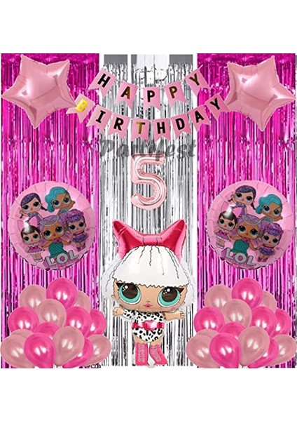 Diva Lol Surprise 5 Yaş Balon Seti Lol Bebek Balon Seti Lol Doğum Günü Parti Seti