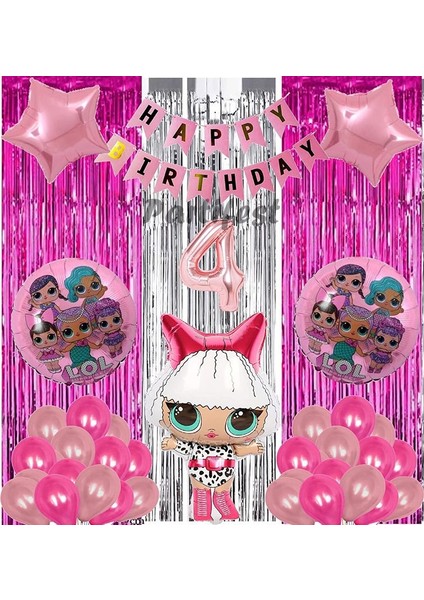 Diva Lol Surprise 4 Yaş Balon Seti Lol Bebek Balon Seti Lol Doğum Günü Parti Seti