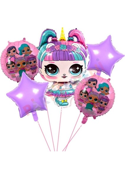 Unicorn Lol Surprise Balon Seti Lol Bebek Balon Seti Lol Doğum Günü Parti Seti