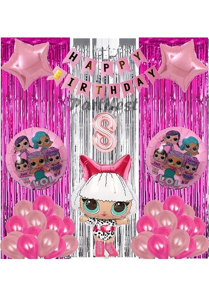 Diva Lol Surprise 8 Yaş Balon Seti Lol Bebek Balon Seti Lol Doğum Günü Parti Seti