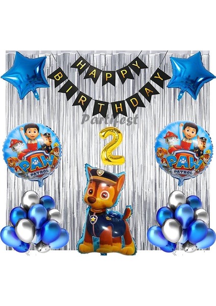 Paw Patrol Balon Seti Paw Petrol 2 Yaş Balon Seti Paw Patrol Doğum Günü Set Paw Patrol Chase