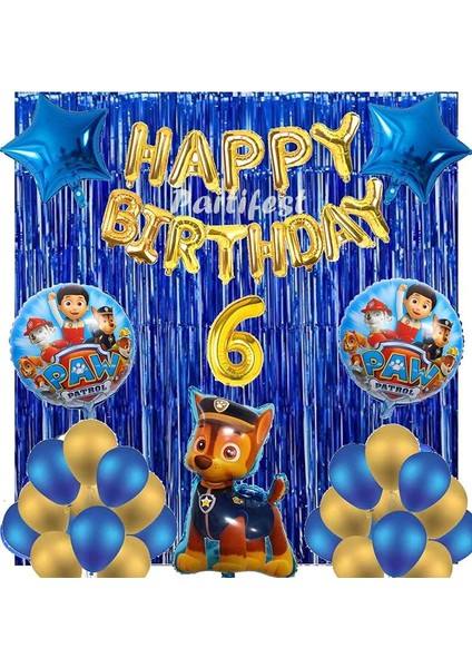 Paw Patrol Balon Seti Paw Petrol 6 Yaş Balon Seti Paw Patrol Doğum Günü Set Paw Patrol Chase