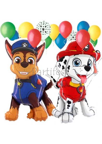 Paw Patrol Balon Seti Paw Petrol 1 Yaş Balon Seti Paw Patrol Doğum Günü Set Marshlall Chase