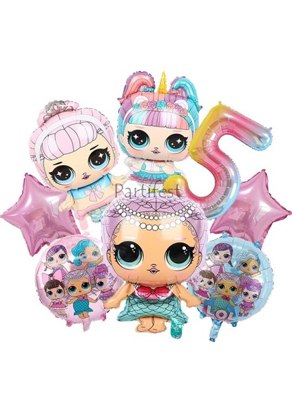 Lol Surprise 5 Yaş Balon Seti Lol Bebek Balon Seti Lol Doğum Günü Parti Seti