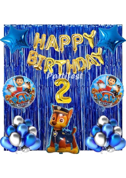 Paw Patrol Balon Seti Paw Petrol 2 Yaş Balon Seti Paw Patrol Doğum Günü Set Paw Patrol Chase