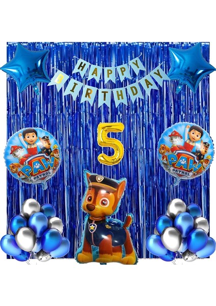 Paw Patrol Balon Seti Paw Petrol 5 Yaş Balon Seti Paw Patrol Doğum Günü Set Paw Patrol Chase