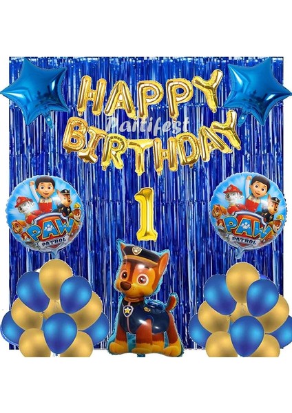 Paw Patrol Balon Seti Paw Petrol 1 Yaş Balon Seti Paw Patrol Doğum Günü Set Paw Patrol Chase