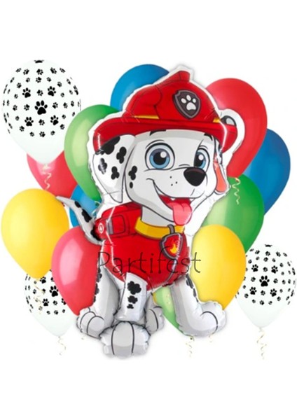 Paw Patrol Balon Seti Paw Petrol Yaş Balon Seti Paw Patrol Doğum Günü Set Paw Patrol Marshlall Chase