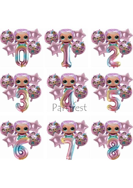 Lol Surprise 6 Yaş Balon Seti Lol Bebek Balon Seti Lol Doğum Günü Parti Seti modelleri