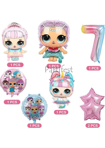 Lol Surprise 7 Yaş Balon Seti Lol Bebek Balon Seti Lol Doğum Günü Parti Seti fiyatları