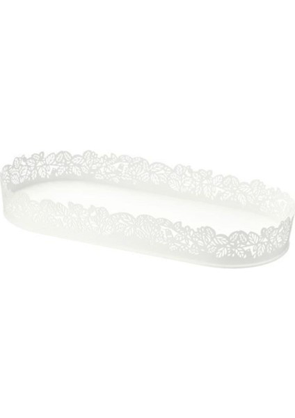 Ikea Mum Tabağı Tepsisi Meridyendukkan Beyaz Renk 35 x 15 cm Dekorasyon Sunum Tabağı Tepsi Tabak