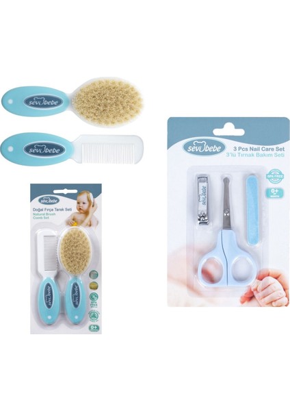 Bebek Bakım Seti(Doğal Fırça Tarak +Tırnak Bakım Seti) Ar