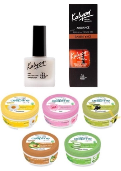 Kalyon Tırnak Tırnak Bakım Yağı Cire Aseptine Krem 30ML 5 Adet Karma