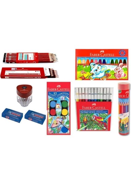 Faber Castell Anaokul Okula Dönüş Boyama Kırtasiye Seti