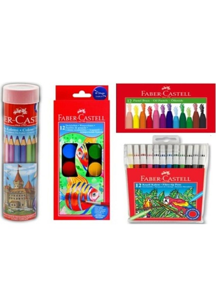 Faber Castell Kırtasiye ve Oyuncak Dünyası Faber 4 Lü Boyama Seti