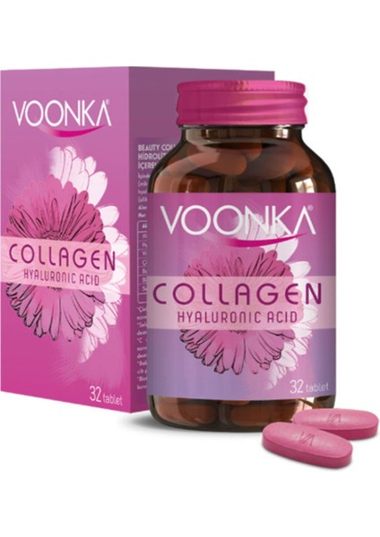 Beauty Collagen+ Hyaluronic Acid–Hidrolize Kollajen Ve Hyaluronik Asit Içeren Takviye Gıda 32 Tablet