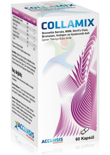 Accensis Pharma Collamix 60 Kapsül  Ve Hyalüronik Asit Içeren Takviye Edici Gıda