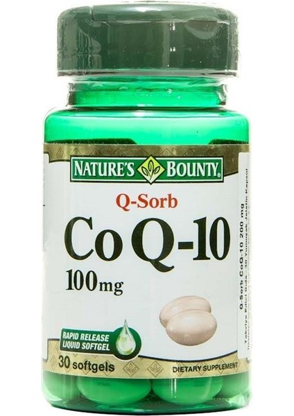 Natures Bounty Coq-10 Plus (Q-Sorb) 100 Mg 30 Kapsül 074312001093
