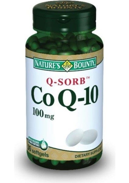 Natures Bounty Q-Sorb Coq-10 Koenzim Q-10 Içeren Takviye Edici Gıda 100 Mg 30 Jelatin Kapsül
