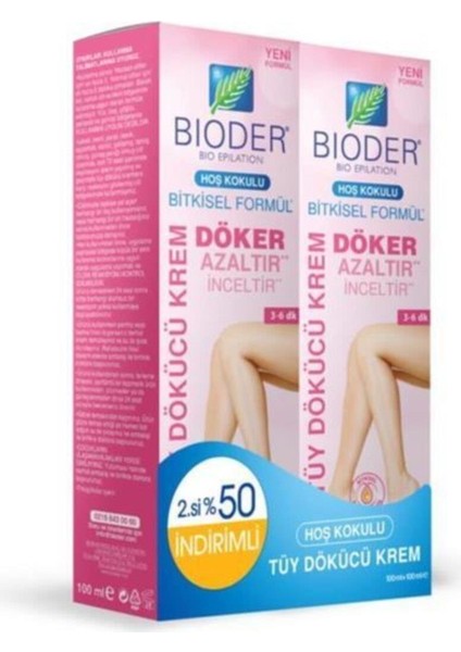 Bioder Bıoder Tuy Dökücü Krem Kadın 100 Ml 2'Li Paket