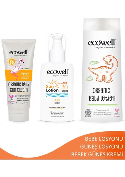 Organik Bebek Güneş Bakım Seti (3 Ürün)