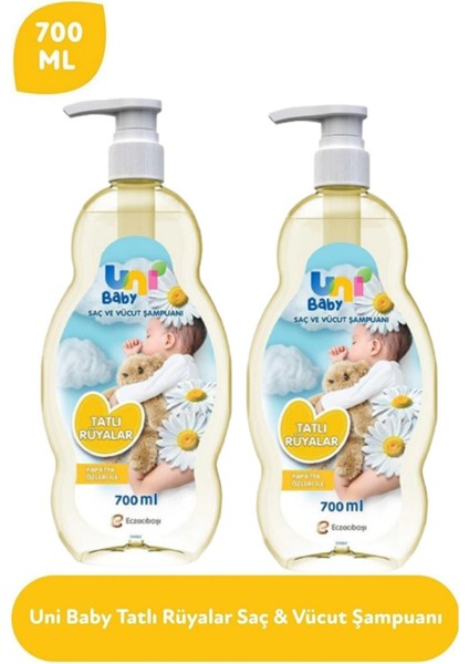 Uni Baby Tatlı Rüyalar Şampuanı 700 ml 2 Adet Unı Baby 700