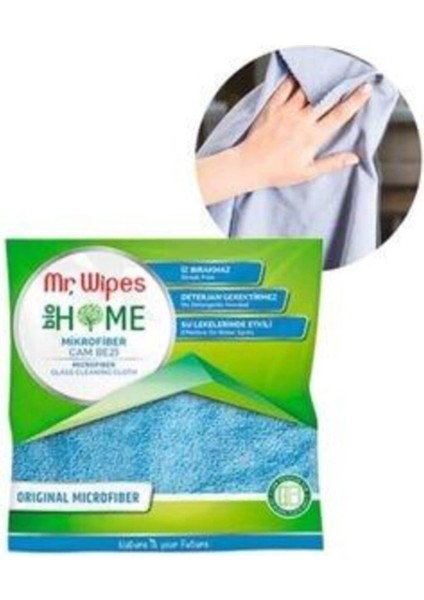 Mr.wipes Mikrofiber Temizlik Cam Bezi Tekli