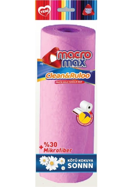 Rengarenk Rulo Temizlik Bezi Macromax Rengarenk Rulo Temizlik