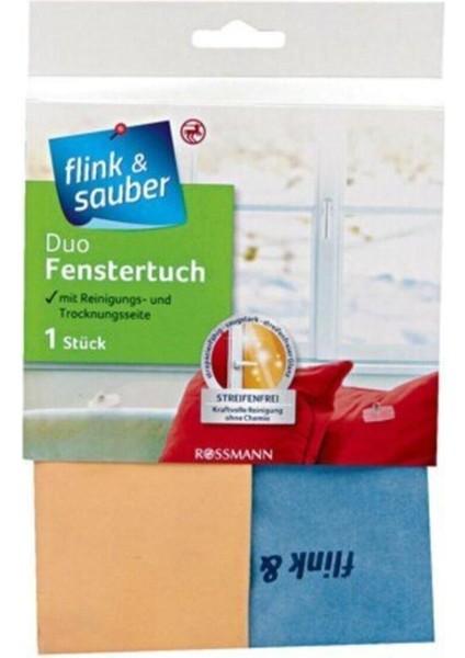 Flink & Sauber Mikrofiber 2 Yönlü Pencere Bezi