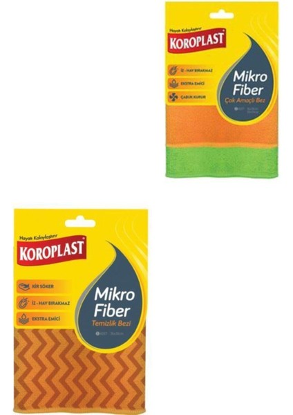 Temizlik Bezi Mikrofiber+ Mikrofiber Çok Amaçlı Temizlik Bezi