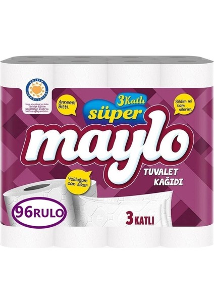Süper 3 Katlı Tuvalet Kağıdı 96 Rulo