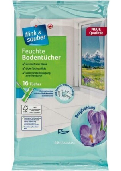 Dağ Esintisi Islak Yer Bezi 16'li