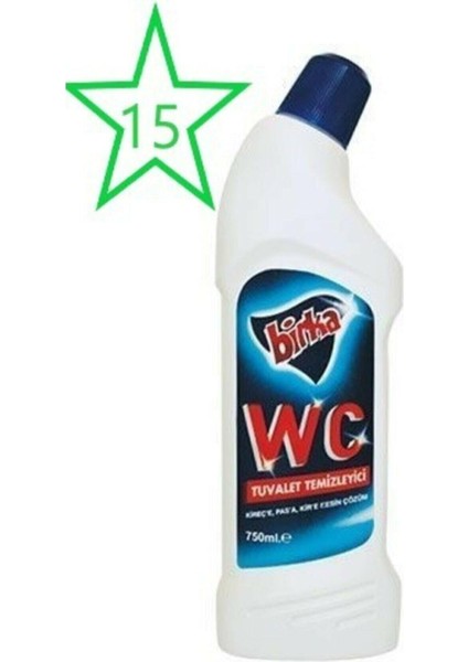 Wc Tuvalet Temizleyici 750ML 15 Adet (1 Koli)