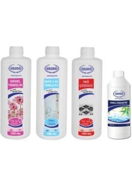 Genel Temizlik + Banyo & Wc Temizleyici + Yağ Çöz + Damla Konsantre