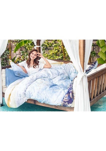 Ranforce Çift Kişilik Nevresim Takımı-Reeds Indigo 769896449193 modelleri