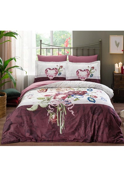 Anneler Gününe Özel Mother's Heart Lastikli Çarşaflı Çift Kişilik Nevresim Takım fiyatları