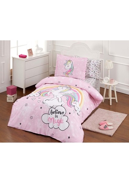 Nevresim Takımı Ranforce Tek Kişilik Pembe Unıcor modelleri