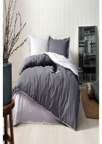 Çift Kişilik Nevresim Takımı Colormix Antrasit Gri 769502977144