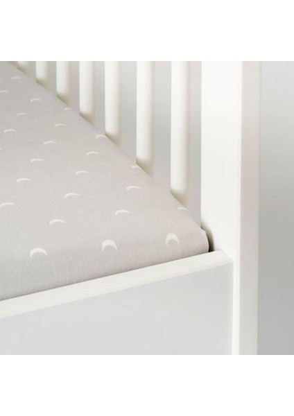 IKEA Lenast, Lastikli Bebek Çarşafı, 60X120 Cm, Beyaz-Kahverengi modelleri