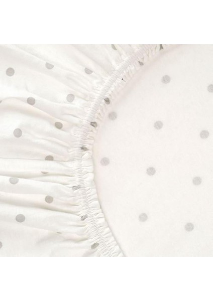 IKEA Lenast, Lastikli Bebek Çarşafı, 60X120 Cm, Beyaz-Kahverengi fırsatları