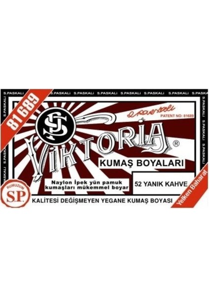 Viktoria Kumaş Boyası   Kahve 2pk+Fiske Sabitleme 1pk