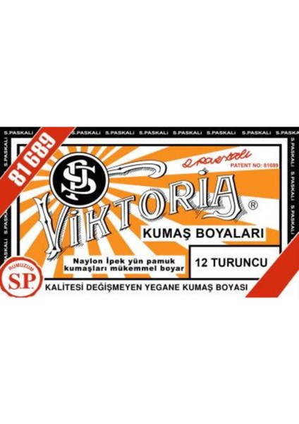 Viktoria Turuncu Kumaş Boyası